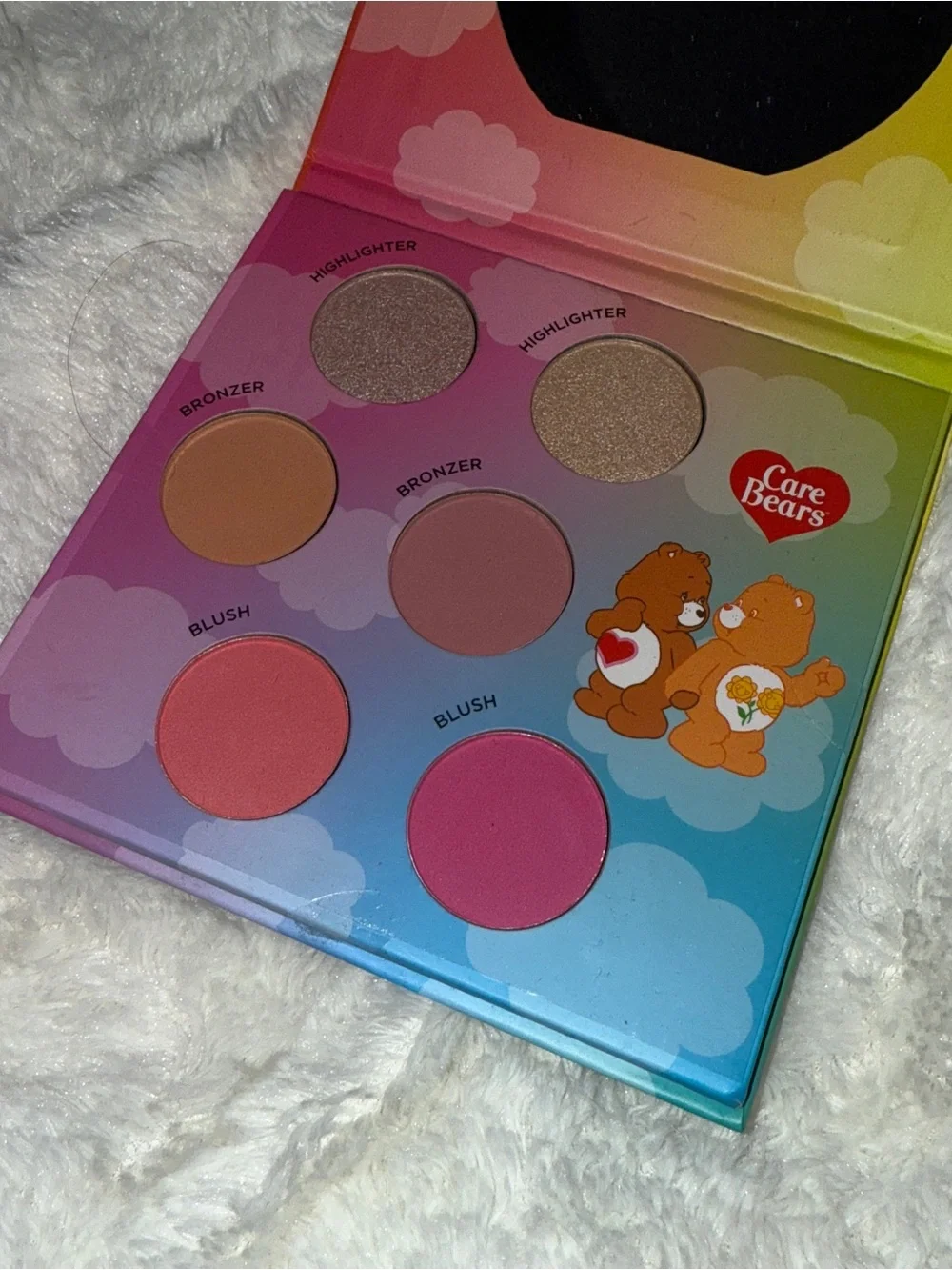 Care Bears Rainbow Complexion Palette - Pink, Yellow, Blue, Purple, Orange